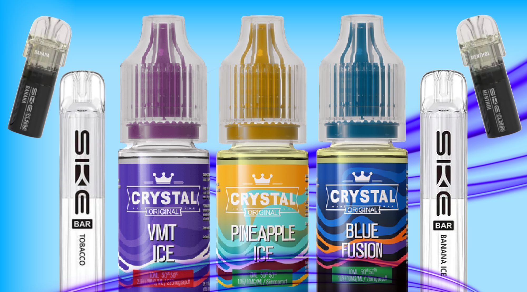 Purchase any SKE Crystal Bar nic salt or prefilled pod and get double points.