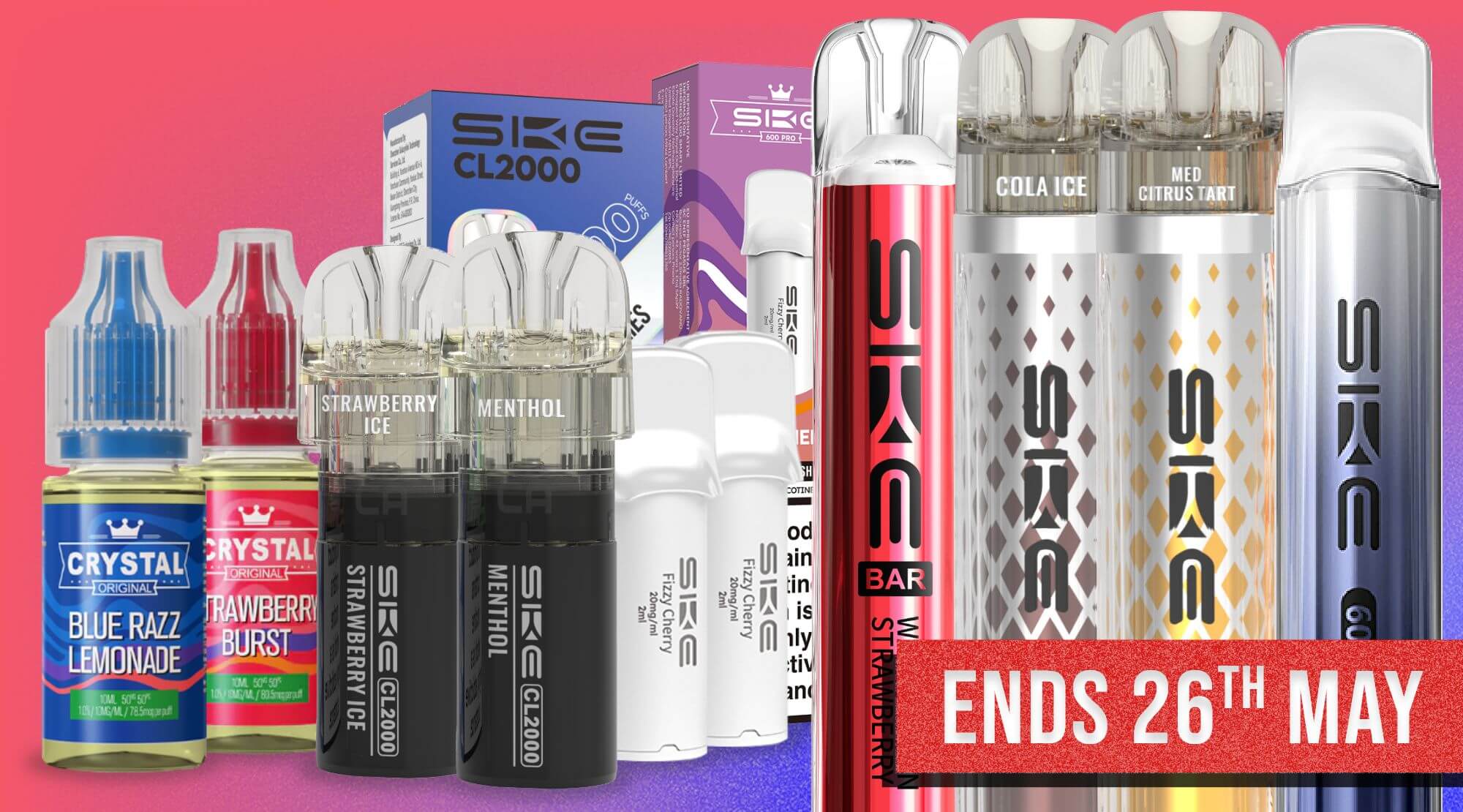 Shop any SKE Crystal Bar product and earn triple points - ends 26th May.
