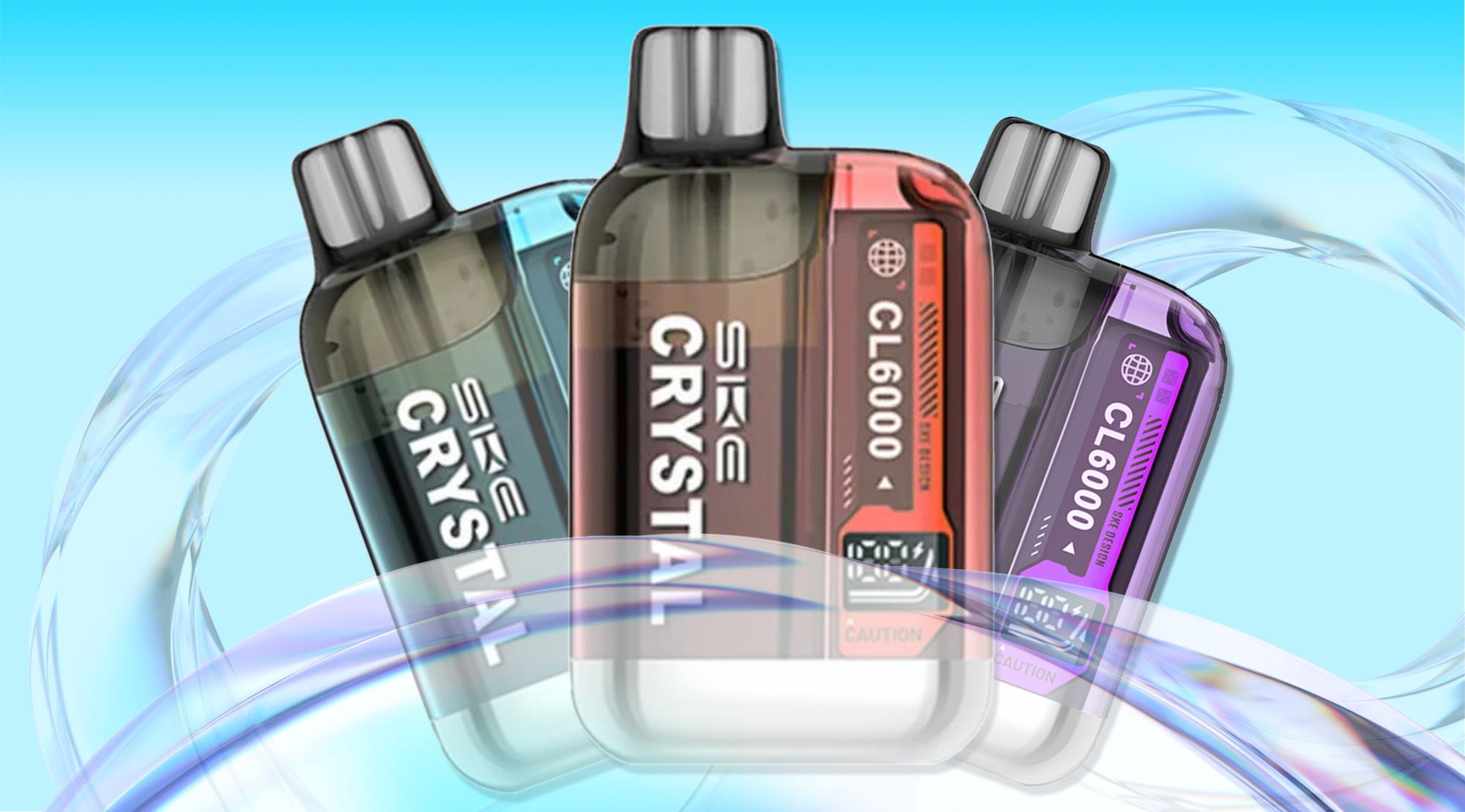 SKE Crystal CL6000 prefilled vape kit and pods - a range of flavours available in lower prices.