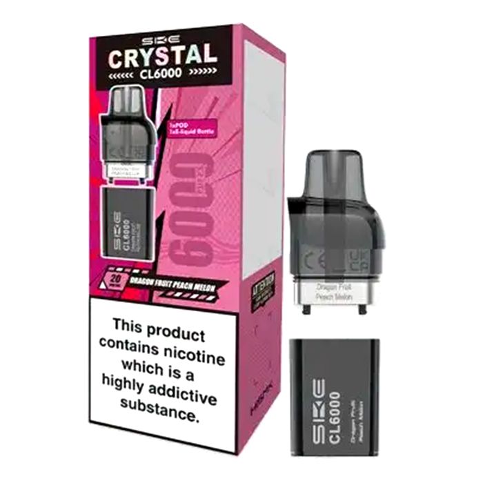 Vape 600 Puffs SKE Crystal Plus ☀ E-Zigarette Mit Zugautomatik, 5,95 Plus  Cherry Ice