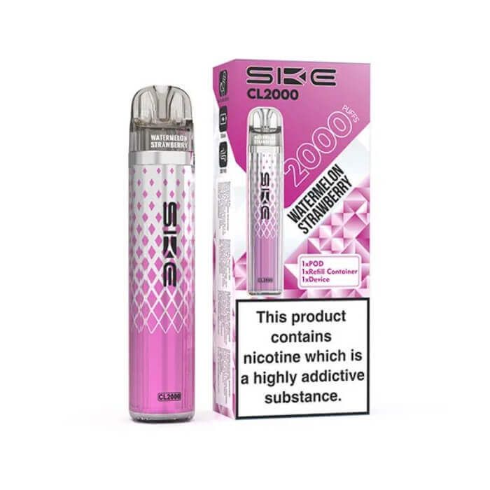ske strawberry burst crystal pro prefilled pod vape kit SKE 600 Pro main image 1