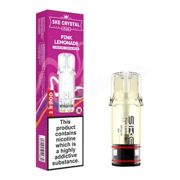 SKE Crystal PLUS Prefilled Pods - Pink Lemonade - 2PK