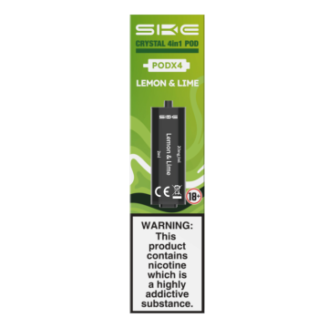 SKE Crystal 2400 4 in 1 Replacement Pods - Lemon Lime - 4PK